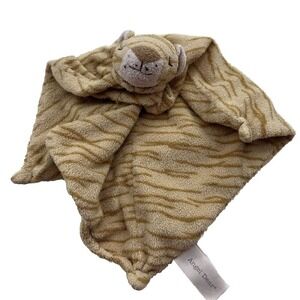 Angel Dear Lovey Baby Security Blanket Plush Beige Tan Tiger Embroidered‎ Face
